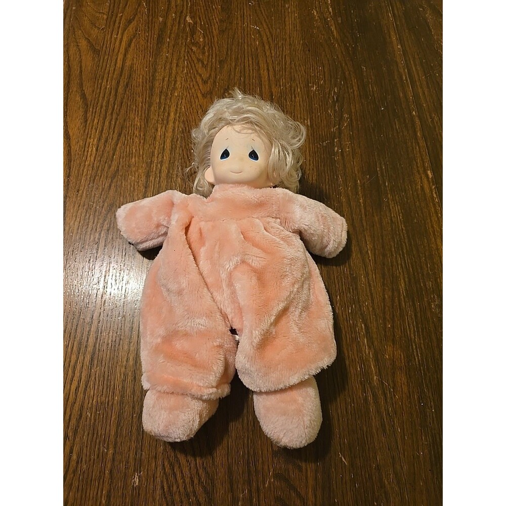 VINTAGE 16" VINYL PRECIOUS MOMENTS PINK BUNNY RABBIT DOLL!